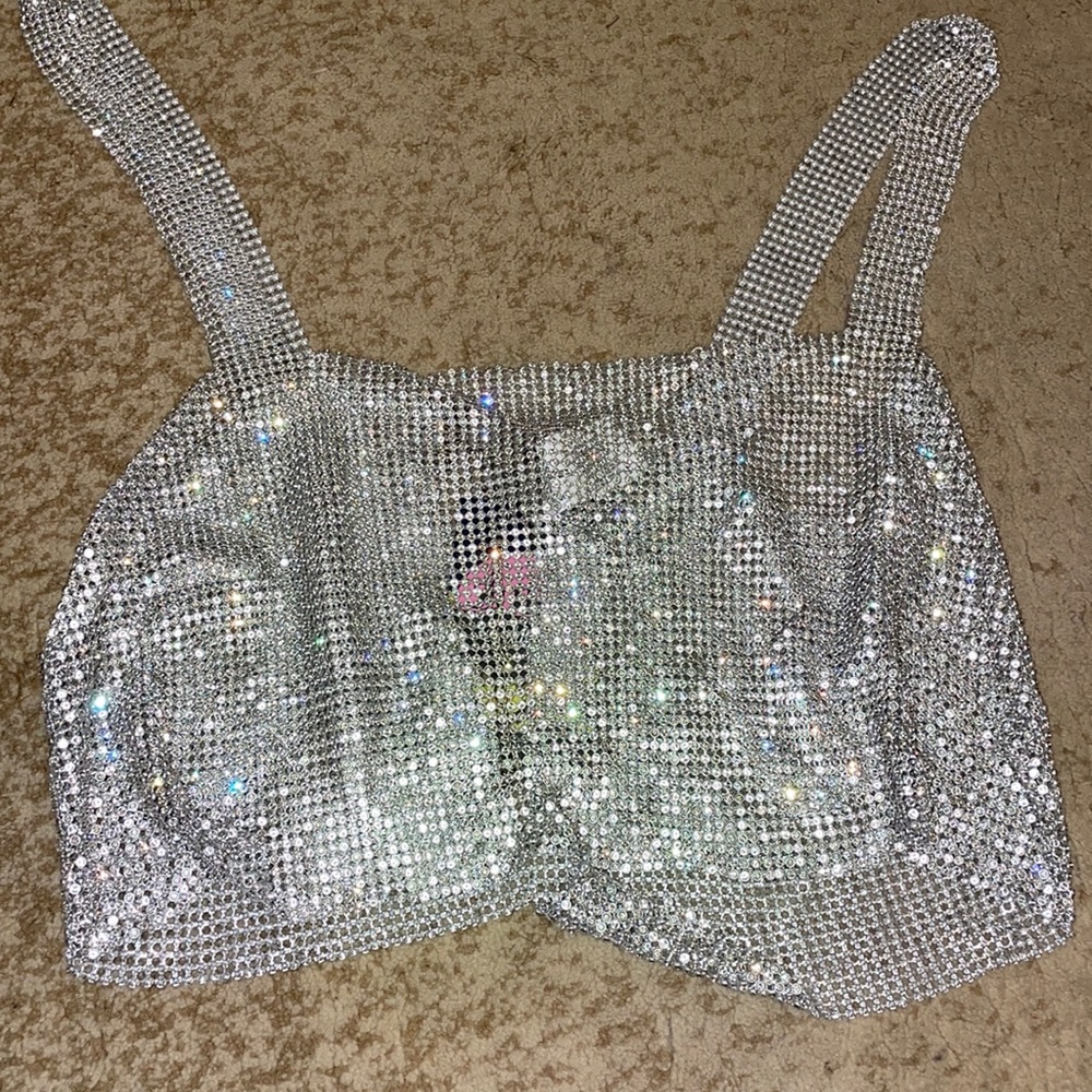 Sheer shiny top